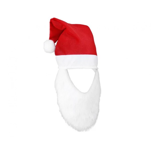 Mikulás Santa sapka szakállal