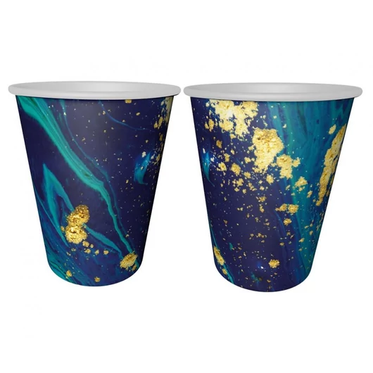 Kék Midnight Blue papír pohár 6 db-os 240 ml