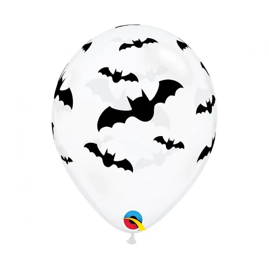 Halloween Denevér Bat léggömb, lufi 6 db-os 11 inch (28 cm)