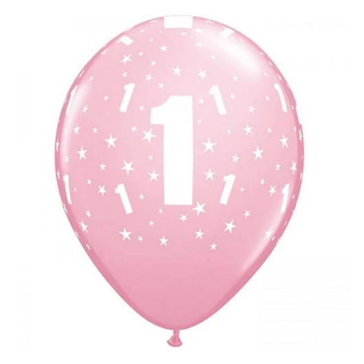 Rózsaszín 1 Pastel léggömb, lufi 6 db-os 11 inch (28 cm)