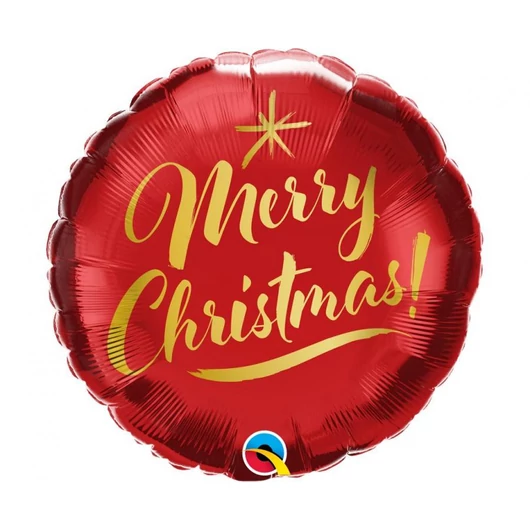 Karácsony Merry Christmas Red fólia lufi 46 cm