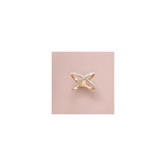 Victoria Rose gold színű fehér köves gyűrű