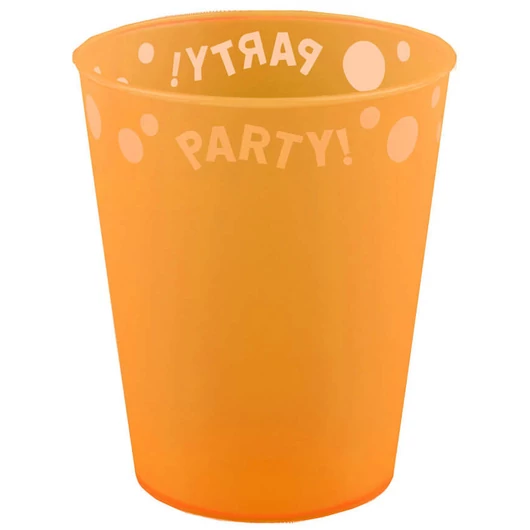 Narancssárga Orange micro prémium műanyag pohár 250 ml