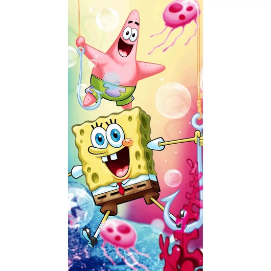 SpongyaBob fürdőlepedő, strand törölköző 70x140cm