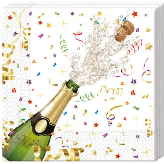 Csillogó ünneplés Sparkling Celebration szalvéta 20 db-os 33x33 cm