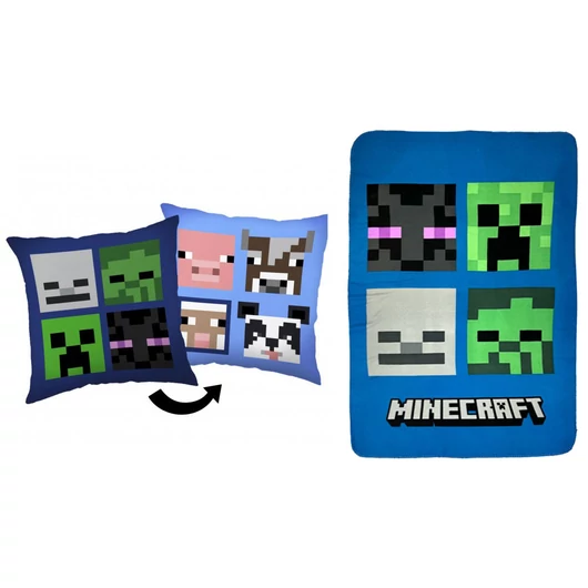 Minecraft párna és takaró szett
