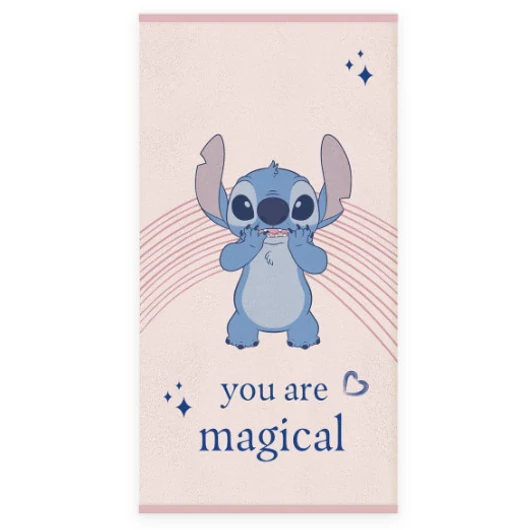 Disney Lilo és Stitch, A csillagkutya Magical fürdőlepedő, strand törölköző 60x120cm