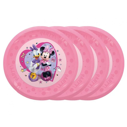 Disney Minnie Junior micro prémium műanyag lapostányér 4 db-os szett 21 cm