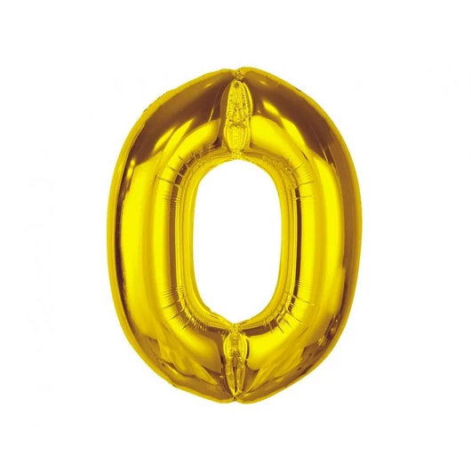 Arany 0-ás Gold szám fólia lufi 92 cm