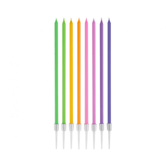 Színes Pastel Mix tortagyertya, gyertya szett 8 db-os