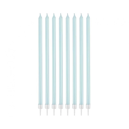 Pearly Light Blue, Kék tortagyertya, gyertya szett 8 db-os