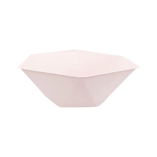 Rózsaszín Vert Decor hatszögletű mélytányér 6 db-os 15,8 cm