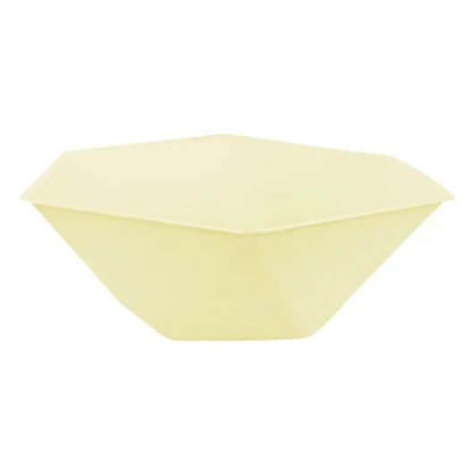 Sárga Vert Decor hatszögletű mélytányér 6 db-os 15,8 cm