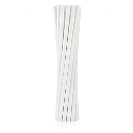 Fehér White papír szívószál 12 db-os