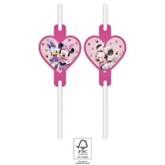 Disney Minnie Junior papír szívószál, 4 db-os szett FSC