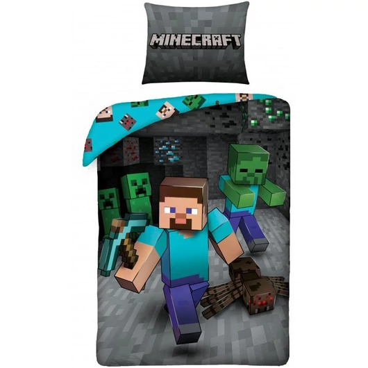 Minecraft Underground ágyneműhuzat Miner 140×200cm, 70×90 cm