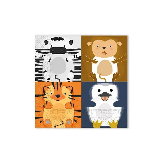 Állatos Zoo szalvéta 20 db-os 33x33 cm FSC