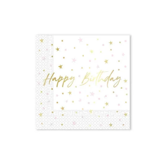Happy Birthday Candles szalvéta 20 db-os 33x33 cm FSC