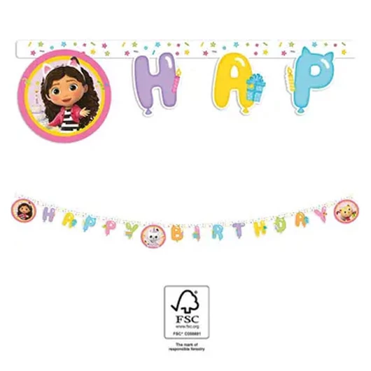 Gabi babaháza Friends Happy Birthday felirat FSC 2 m