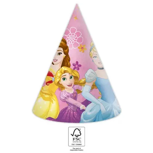 Disney Hercegnők Live Your Story parti kalap, csákó 6 db-os FSC