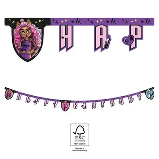 Monster High Friends Happy Birthday felirat FSC 2 m
