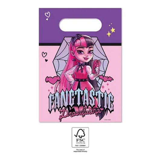 Monster High Friends papír ajándéktasak, ajándékzacskó 4 db-os