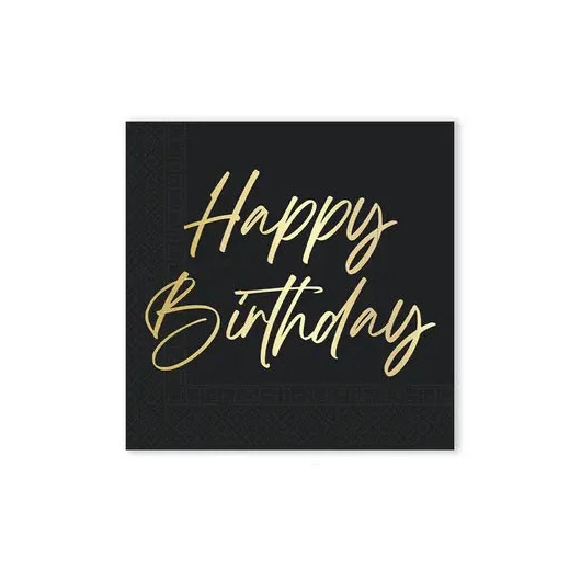 Happy Birthday Elegant szalvéta 20 db-os 33x33 cm FSC
