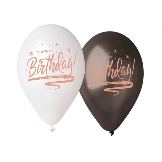 Happy Birthday Premium léggömb, lufi 5 db-os 13 inch (33cm)