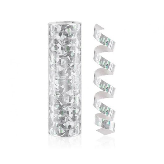 Ezüst Holographic szerpentin 4 m