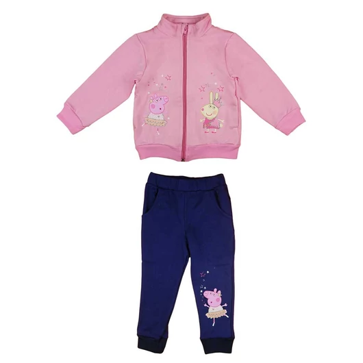 Belül bolyhos kislány szabadidő szett Peppa malac mintával