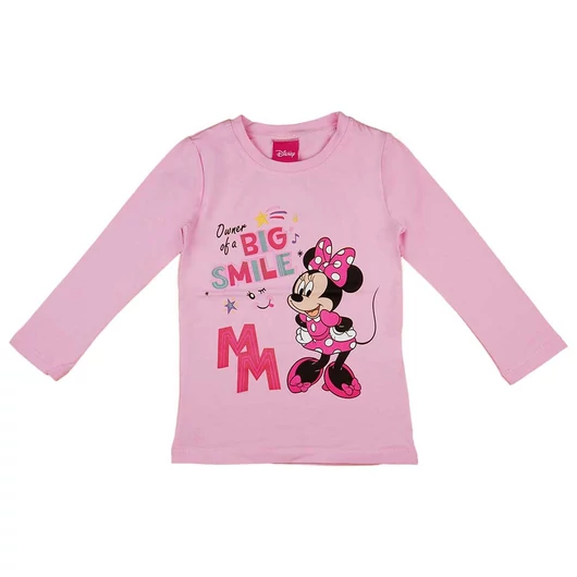 Hosszú ujjú kislány póló Minnie egér mintával