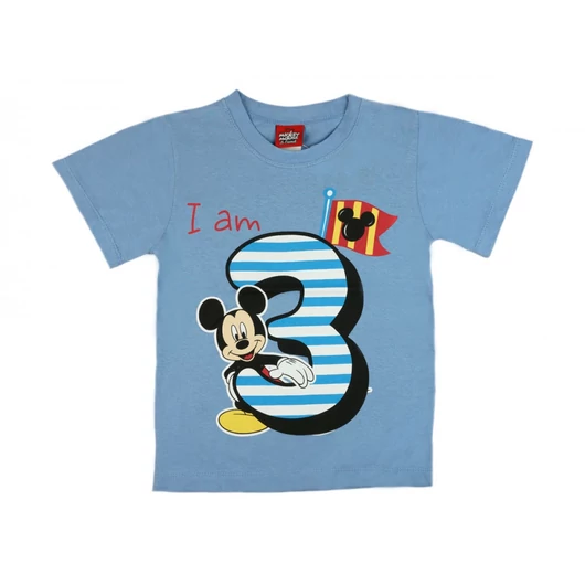 Disney Mickey szülinapos kisfiú póló 3 éves
