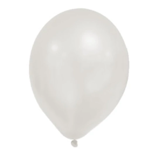 Metallic White Pastel léggömb, lufi 8 db-os