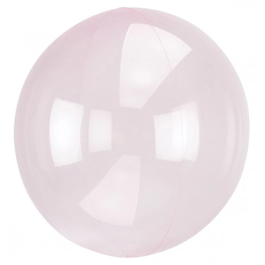 Áttetsző Crystal Gömb Light Pink Fólia lufi 45 cm