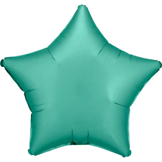 Zöld Silk Jade csillag fólia lufi 48 cm