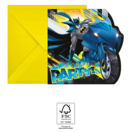 Batman Rogue Rage party meghívó 6 db-os FSC