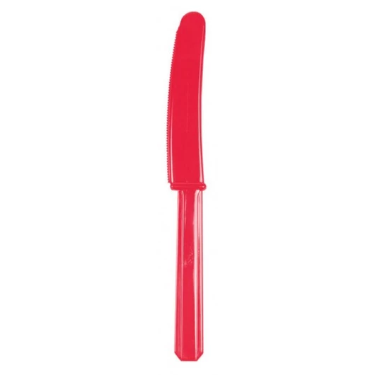 Piros Apple Red evőeszköz, kés - 10 darabos