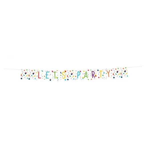 Konfettis Colorful zászlófüzér 1,85 m