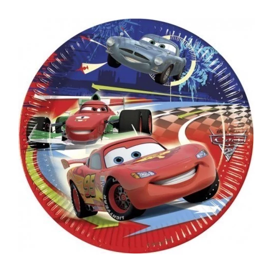 Disney Verdák Arena Race papírtányér 8 db-os 23 cm