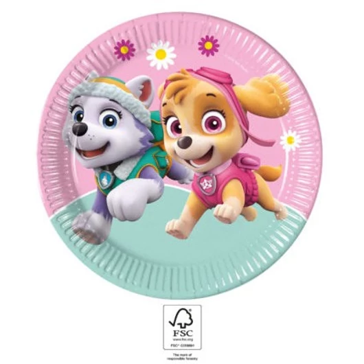 Mancs Őrjárat Skye and Everest papírtányér 8 db-os 23 cm FSC