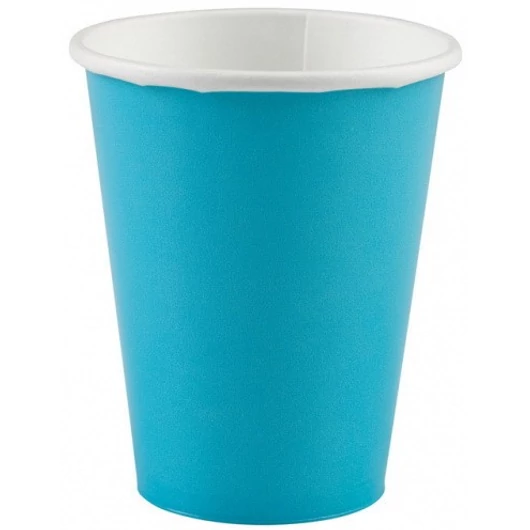 Kék Caribbean papír pohár 8 db-os 250 ml