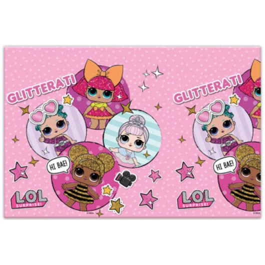 LOL Surprise Glitterati műanyag asztalterítő 120x180 cm