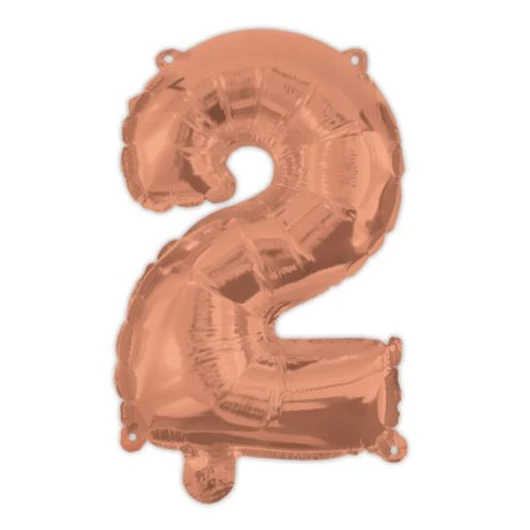 Rose Gold 2-es szám fólia lufi 95 cm