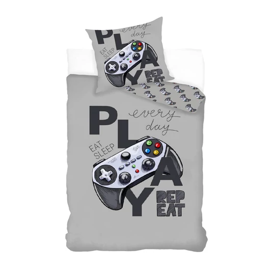 Gamer Grey ágyneműhuzat 140×200cm, 70×90 cm