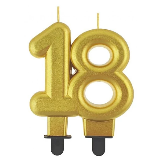 Arany 18-as Gold tortagyertya, számgyertya