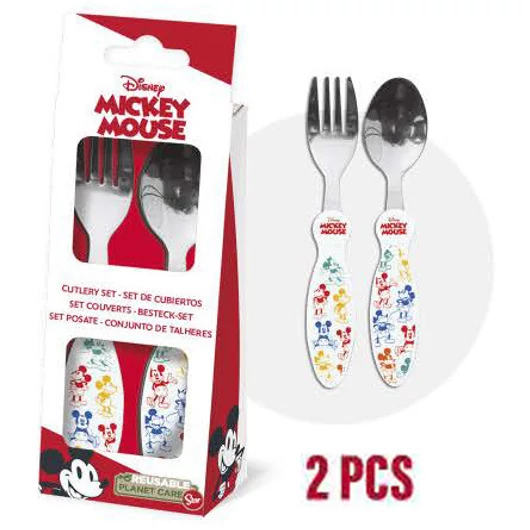 Disney Mickey Fun-Tastic fém evőeszköz készlet - 2 darabos