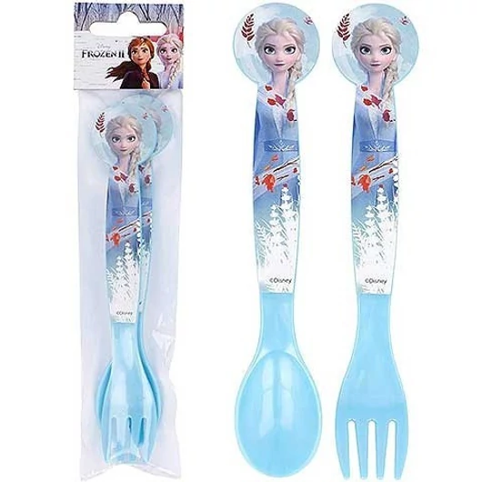 Disney Jégvarázs Blue Forest műanyag evőeszköz készlet - 2 darabos