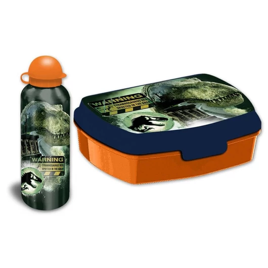 Jurassic World Dominion szendvicsdoboz + alumínium kulacs szett
