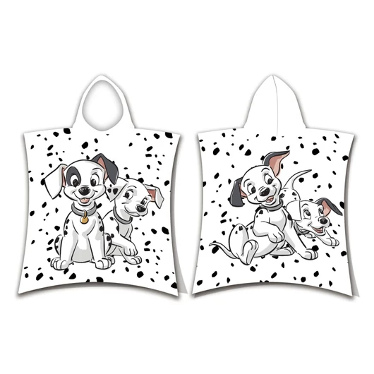 Disney 101 Kiskutya White strand törölköző poncsó 50x115cm