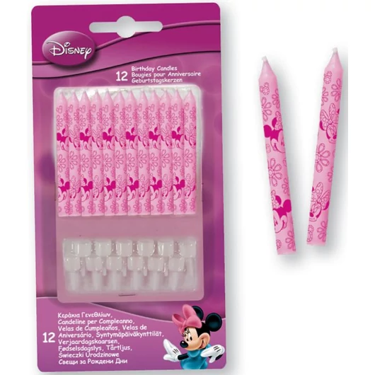 Disney Minnie Junior tortagyertya, gyertya szett 12 db-os